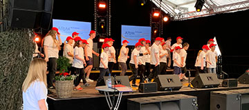 Tanzgruppe der Schule am Dom, FRITZLAR beim Aktionstag der  AfbM Hesse auf dem Hessentag in FRITZLAR 2024