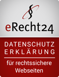 Logo: eRecht24 Datenschutzerklärung für rechtssichere Webseiten