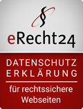 eRecht24 Datenschutzerklärung für rechtssichere Webseiten Logo: eRecht24 Datenschutzerklärung für rechtssichere Webseiten